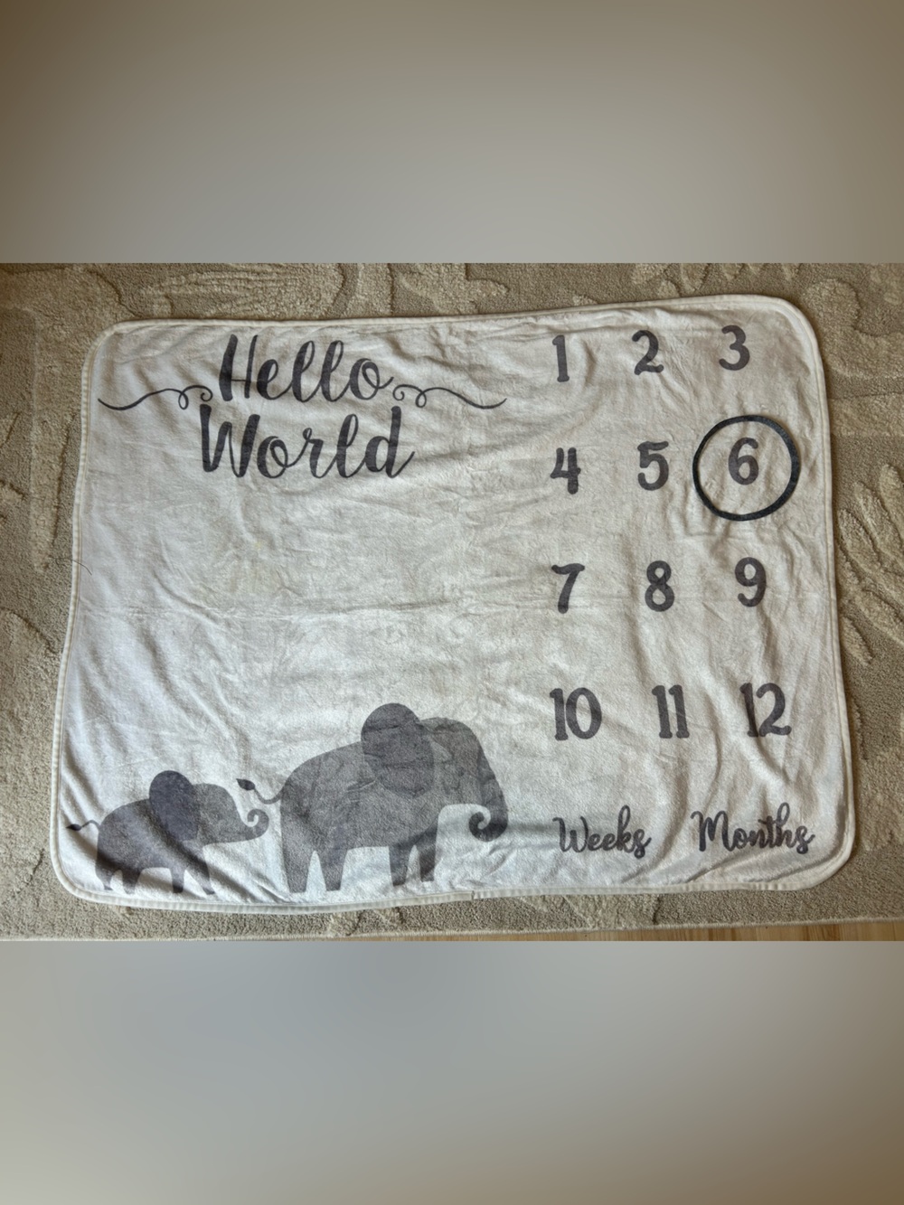 🐘🩶 sweet Jo Jo designs elephant 1 year nursery blanket